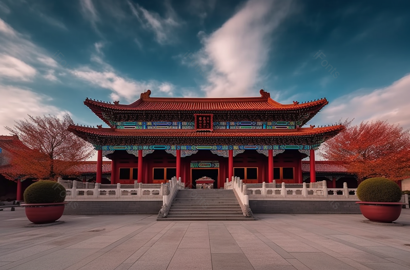 蓝天白云下的中国古典建筑,高清,摄影图,摄影图片,图片大全,摄影图免费下载
